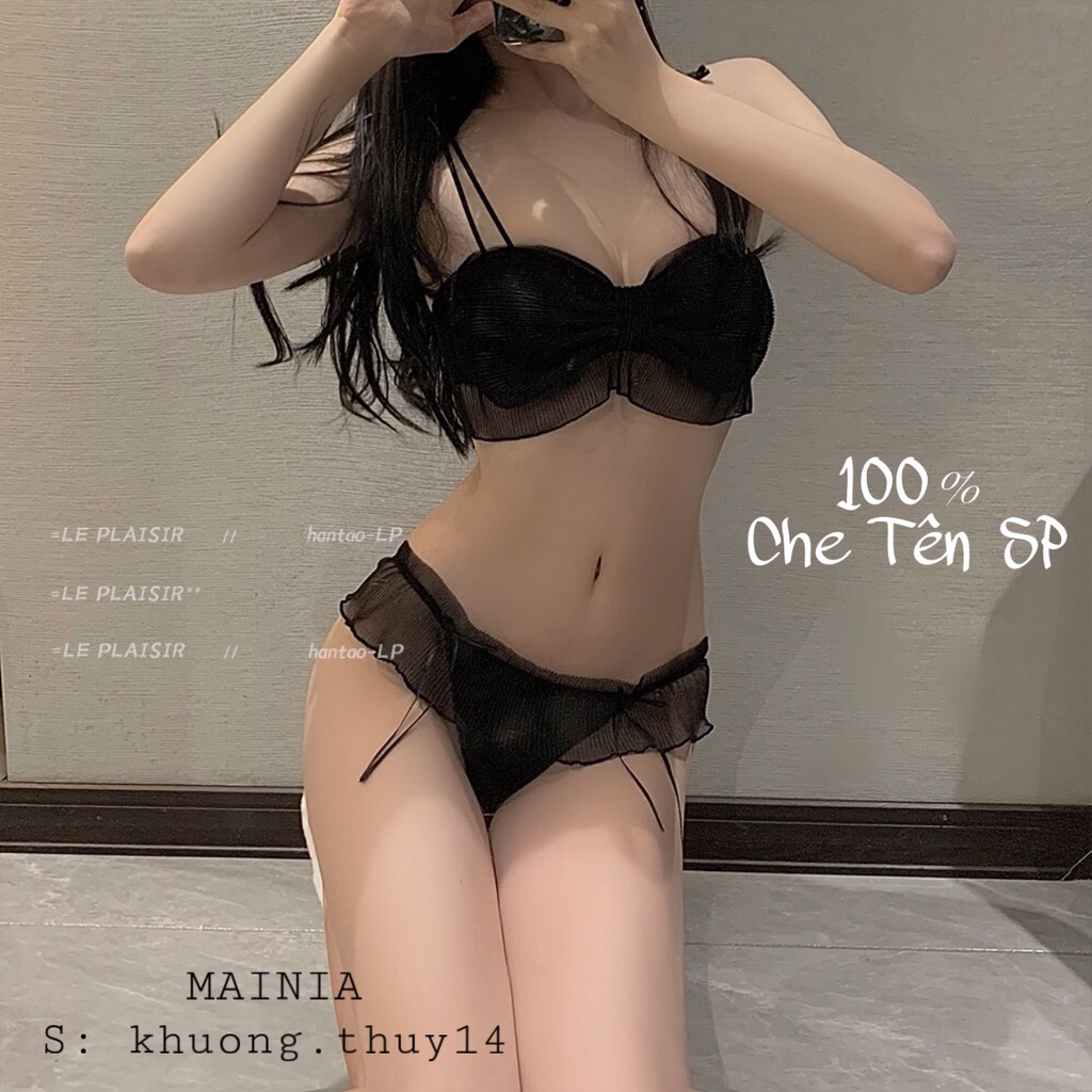 [ Hàng Lọai 1 ] Set Bộ Đồ Lót Ren Nơ Dễ Thương Không Gọng Mút Mỏng Xinh Xắn quyến Rũ Sexy Gợi Cảm Mainia Shop