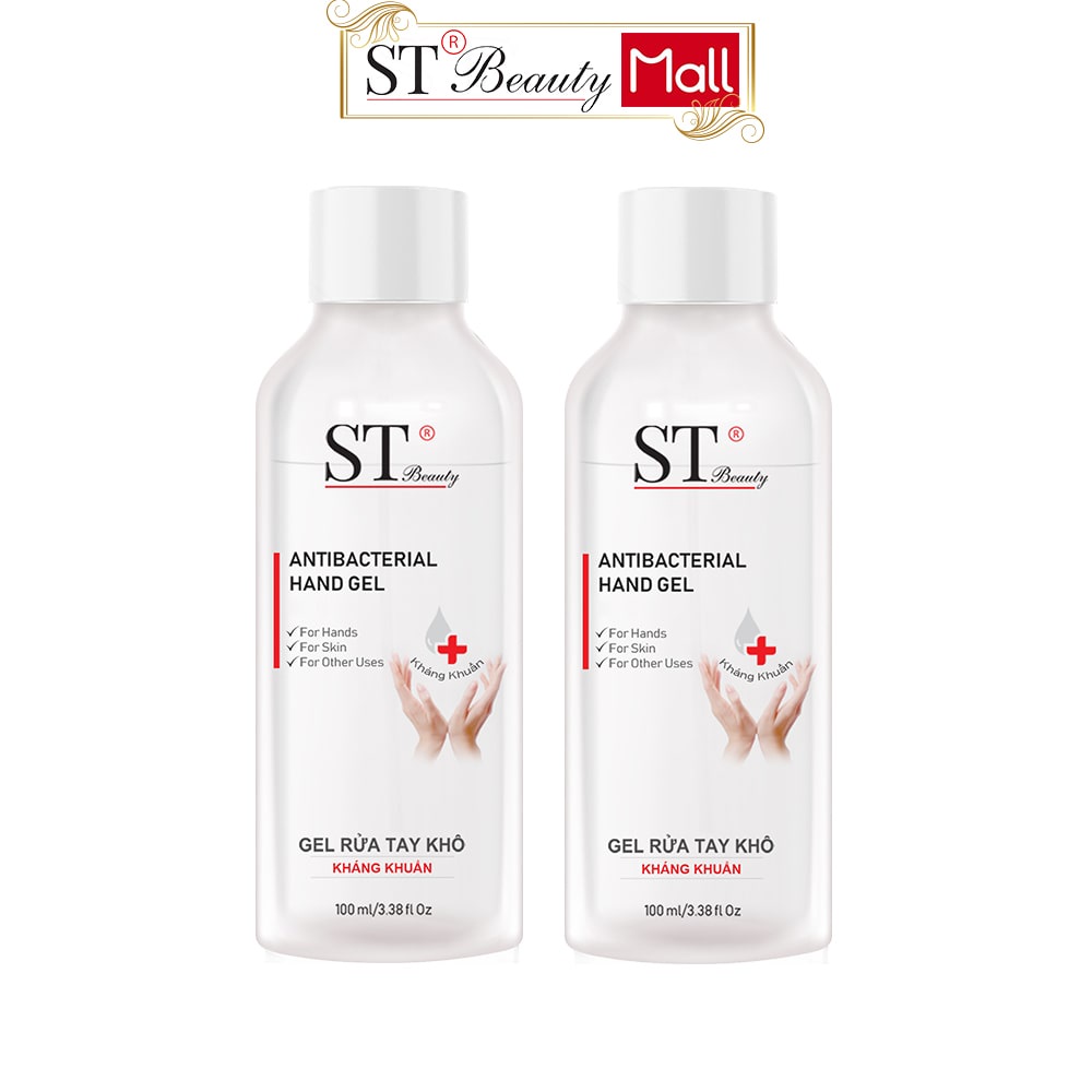 Combo 2 Gel Rửa Tay Khô  ST Beauty 100ml – Hiệu Quả Làm Sạch Da Vượt Trội - Làm Mềm Mịn & Cân Bằng Độ Ấm Cho Da