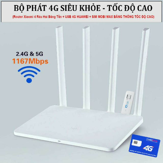 Bộ phát wifi từ sim 3G/4G tốc độ cao