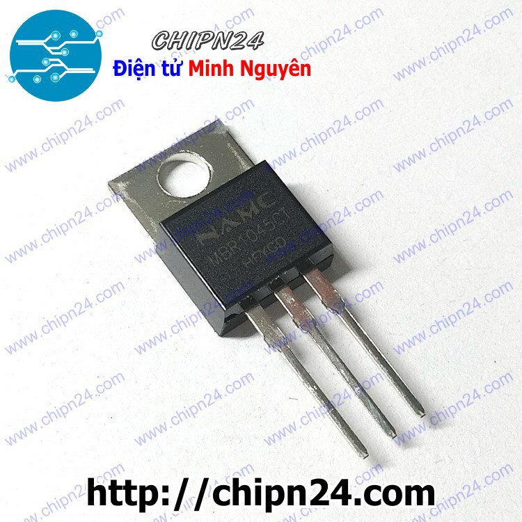 [1 CON] Diode MBR1045 10A 45V TO-220 (MBR1045CT MBR1045G 1045) [Diode Schottky]