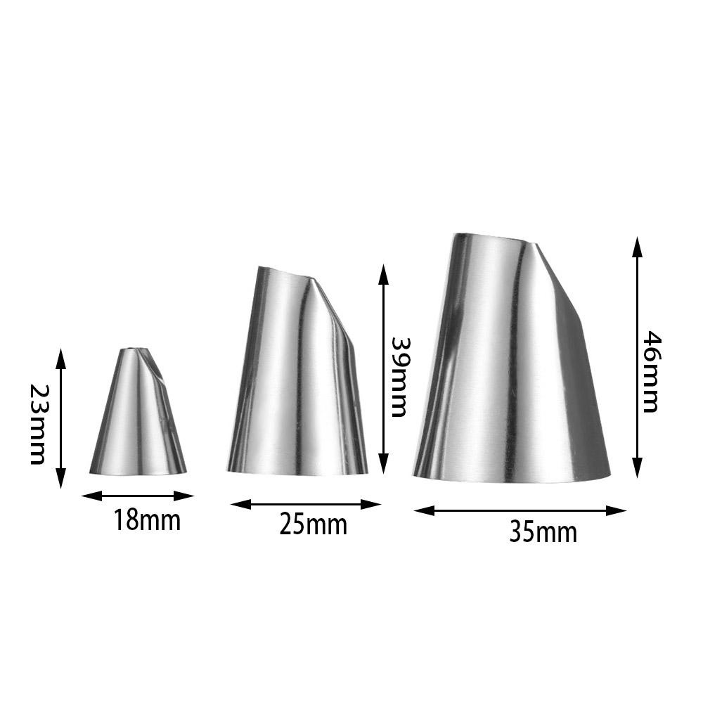 YEW Set 3 Đuôi Bắt Bông Kem Tạo Hình Hoa Hồng Trang Trí Bánh Bằng Thép Không Gỉ
