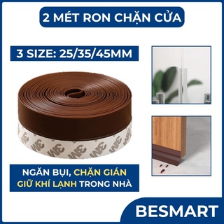2 Mét Ron Chân Cửa Cao Su 🔥FREESHIP🔥 Ron (Gioăng) Cao Su Dán Khe Hở Chân Cửa 3M - Chống Bụi, Chống Nước, Giảm Tiếng Ồn