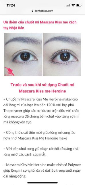 Chuốt mi Mascara Kiss Me Heroine Nhật Bản | BigBuy360 - bigbuy360.vn