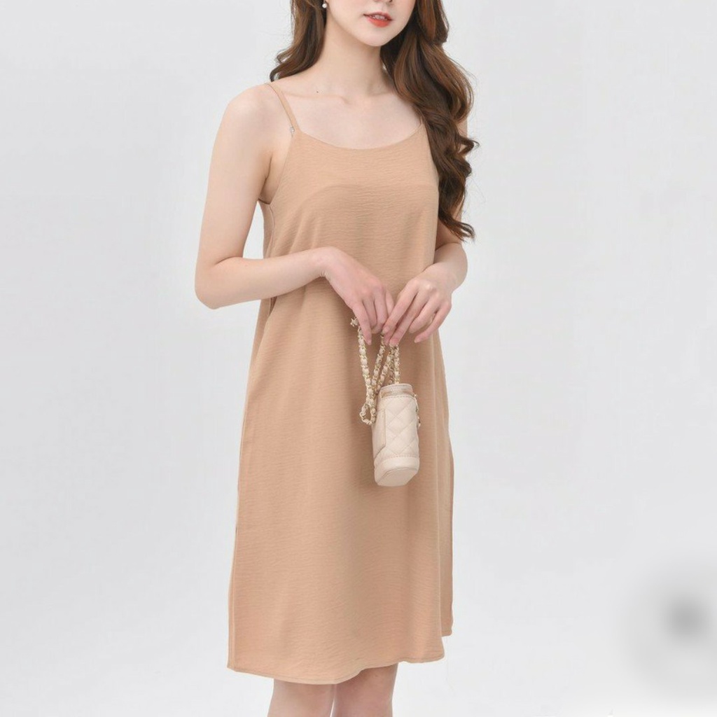 Váy 2 dây dáng dài trơn nhiều màu dễ phối đồ, mặc đi làm đi chơi, quai váy có điều chỉnh dài ngắn