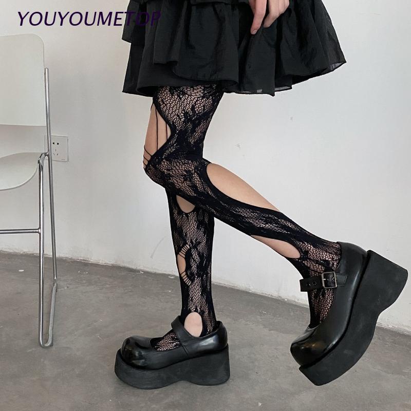 Quần Tất Lưới Họa Tiết Hoa Hồng Quyến Rũ Cho Nữ