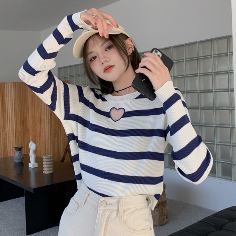 Áo Len Nữ Dài Tay Cổ Tròn Thời Trang Hàn