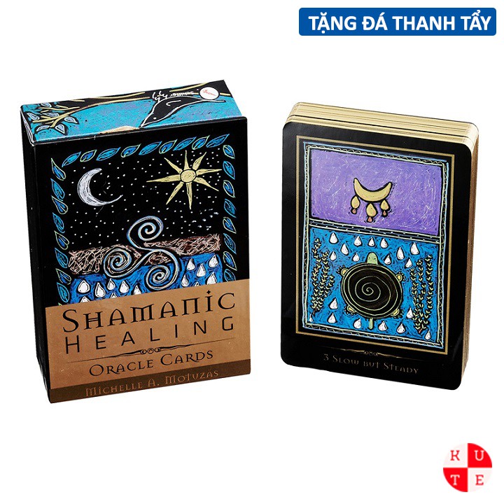 Bộ Bài Oracle Shamanic Healing 44 Lá Bài Tặng File Tiếng Anh Và Đá Thanh Tẩy C191