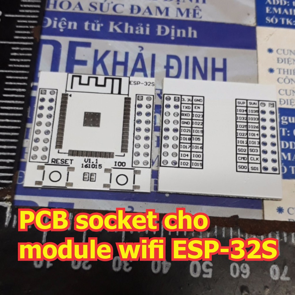 2 cái PCB socket cho module wifi ESP-32S kde5883