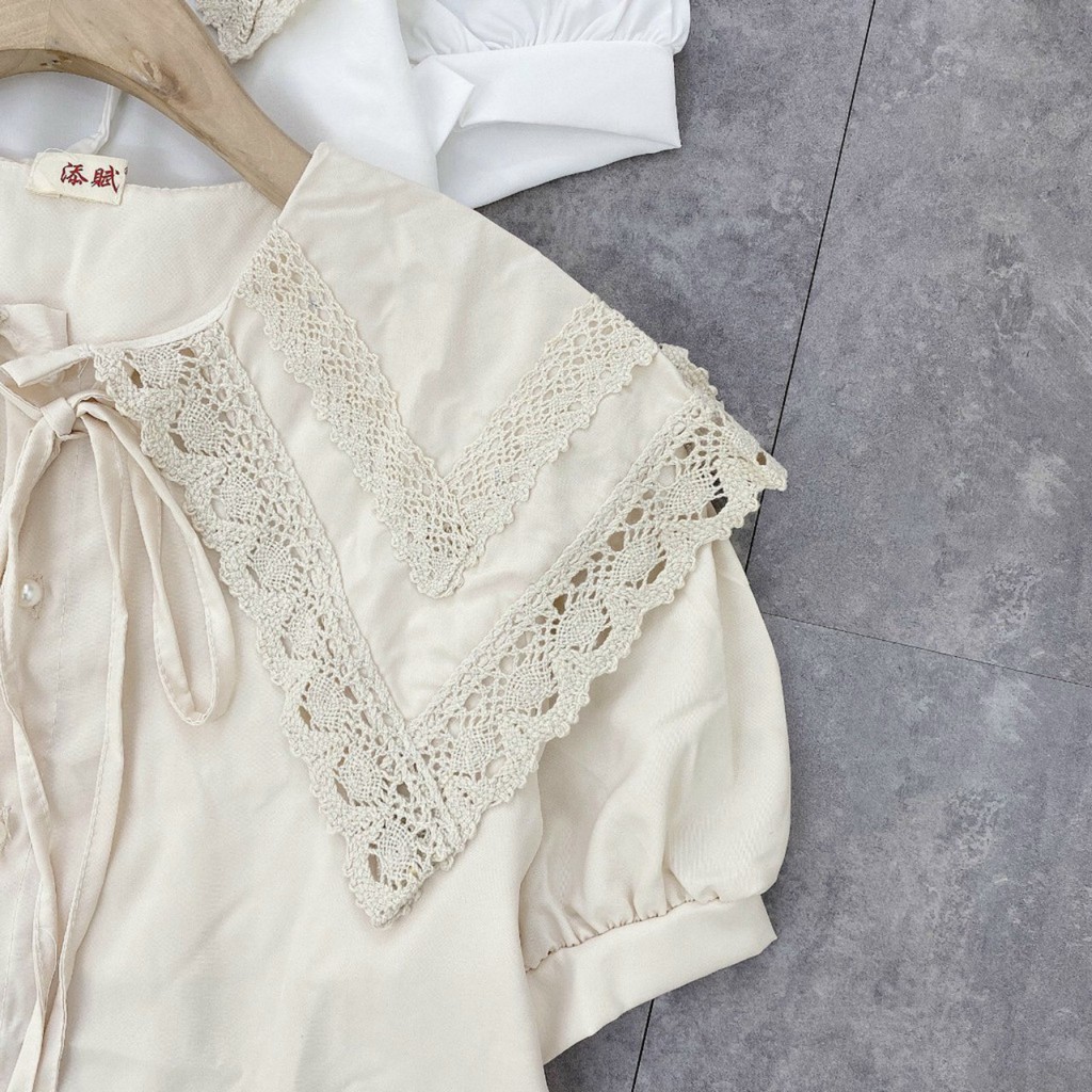 [Mã FAMAYWA giảm 10K đơn 50K] Áo sơ mi cổ bèo tay cộc nhiều màu | BigBuy360 - bigbuy360.vn