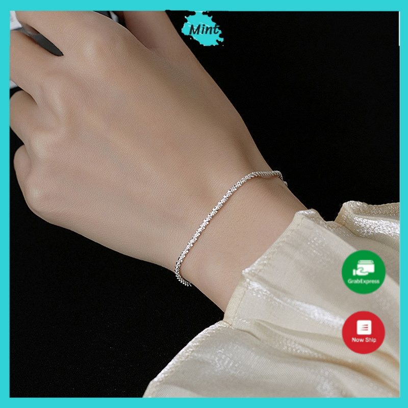 Vòng Tay Nữ ❤️FREESHIP❤️ Lắc Tay Lấp Lánh Ánh Bạc Phong Cách Hàn Quốc
