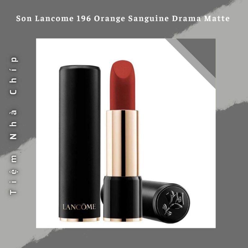 Son lancom chính hãng  lì mịn màu 196 cam cháy