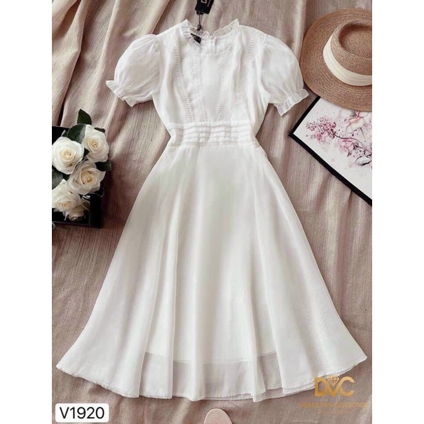 🌈 VÁY TRẮNG TƠ REN VAI BỒNG TIỂU THƯ❤️