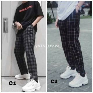 Quần caro ống suông v1 unisex