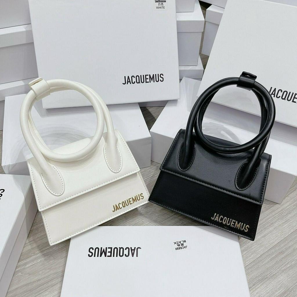 Túi xách mini J.AC.quemus quai xoăn da trơn dư xịn hàng chuẩn size 20