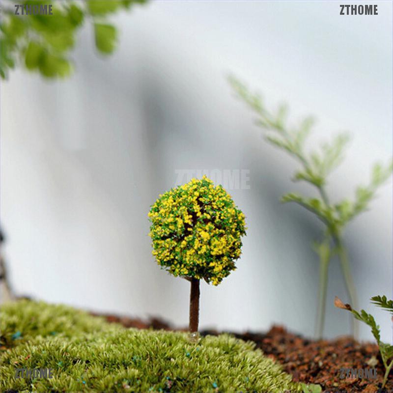 Bộ 5 Cây Hoa Giả Trang Trí Tiểu Cảnh