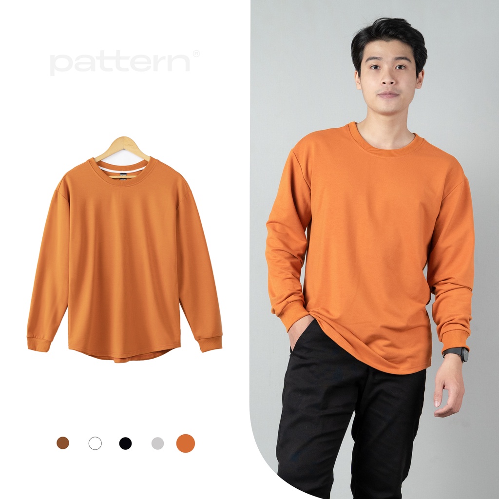 Áo dài tay nam THE 1992 Basic Sweater vạt bầu 5 màu trơn