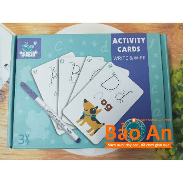 Thẻ tập viết chữ và số - Viết xóa thông minh - Clean Wipe Book