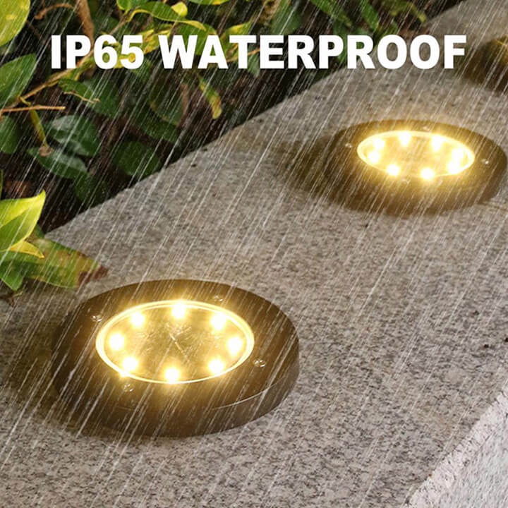 Đèn Năng Lượng Mặt Trời Cảm Biến Ánh Sáng Cắm Cỏ Trang Trí Sân Vườn, Lối Đi, Tiểu Cảnh 8 Led, Chống Nước IP65