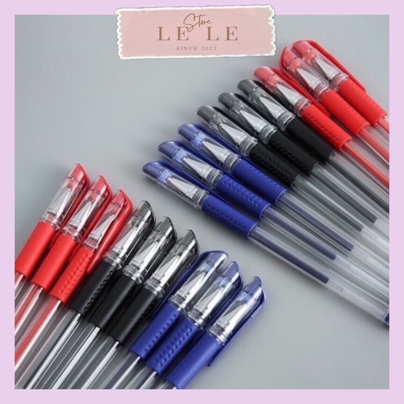 combo 5 Bút bi nước văn phòng mực đều, nét chữ đẹp ĐỦ MÀU XANH, ĐEN, ĐỎ