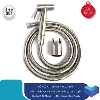 XỊT INOX 304 SIÊU MẠNH - Bộ vòi xịt vệ sinh inox 304 cao cấp bền với mọi môi trường