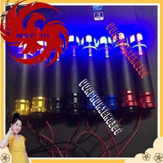 TAY NẮM XE MÁY GÙ XOAY KÈM ĐÈN LED SÁNG CHỐNG NƯỚC - SIÊU HOT