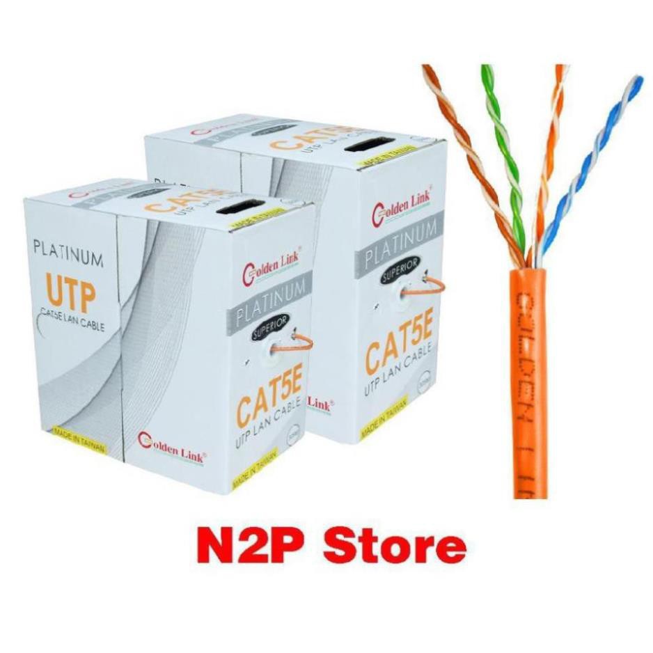 Thùng 305M cáp mạng LAN UTP CAT 5E Golden Link Platinum (Hãng phân phối chính thức)