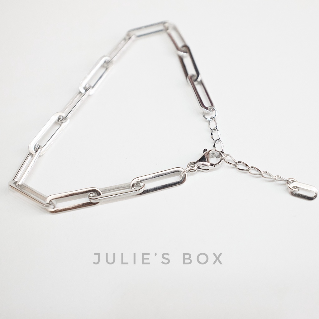 Vòng Tay Titan Xích Vừa Basic Chain Unisex Không Đen Không Hoen Gỉ Không Phai Màu Không Ngứa Bền julies box 66 bracelet