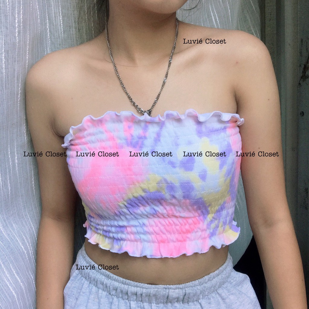 Áo Ống Loang Màu Trơn, Croptop Ngắn Nữ Ôm Body Siêu Hot