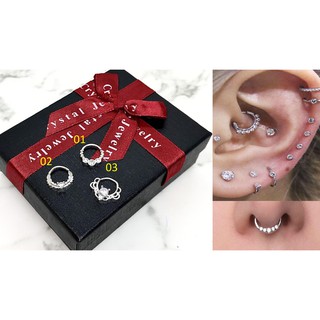 Khuyên septum/ daith thép y tế