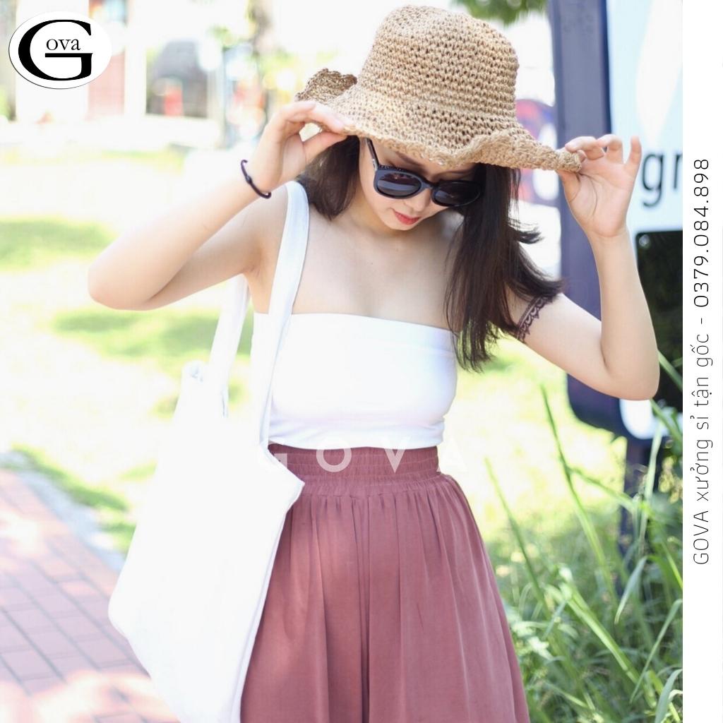 Áo Croptop ÁO ỐNG Thun Cotton Kiểu Sexy Nữ, Áo Thun Ôm Body Đẹp GOVA