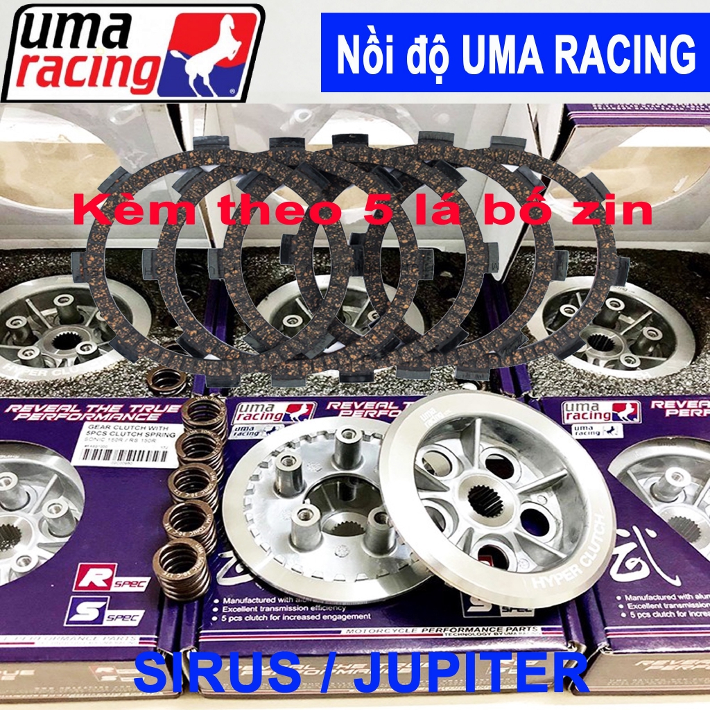 Nồi độ UMA Racing kèm lá bố Zin cho Sirius, Jupiter