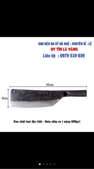 Combo Dao Chặt Xương, Thái Thịt Siêu Sắc, Siêu Bền Thép Nhíp Xịn 100%  ĐA SỸ - HÀ HUỆ Có Bảo Hành 24 tháng
