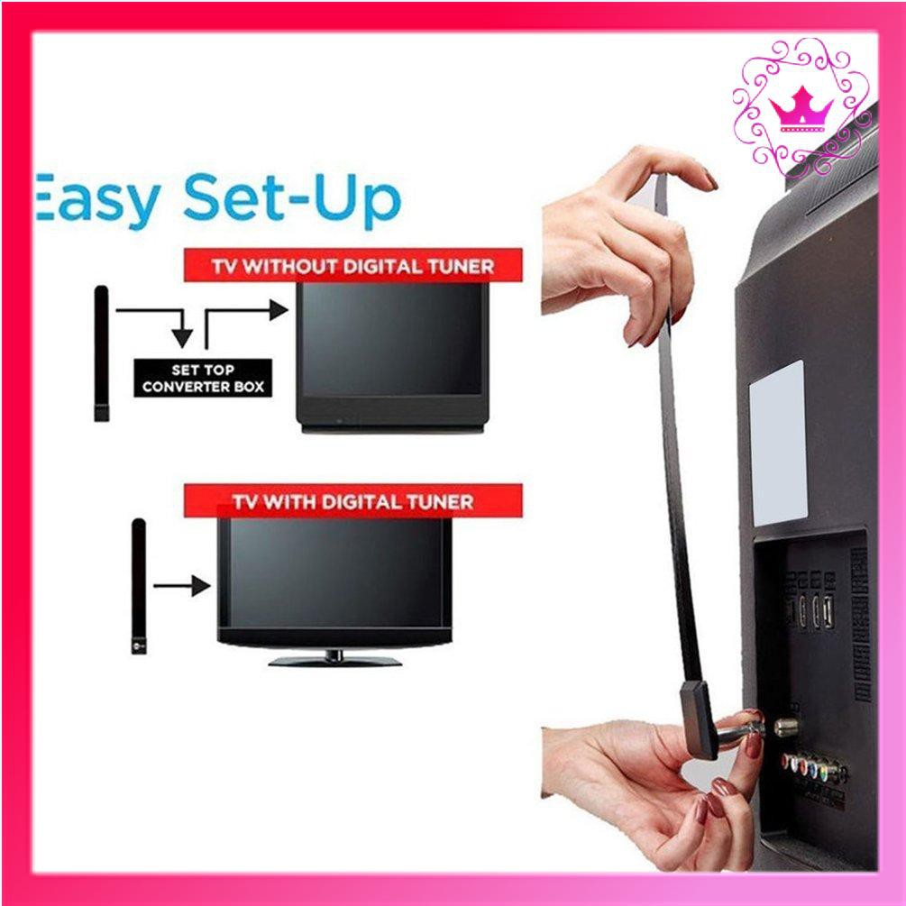 Ăng Ten Tv Trên Không Kỹ Thuật Số Lắp Trong Nhà Màu Đen Hiển Thị Rõ Ràng Phát Hdtv Miễn Phí 1080p Hd