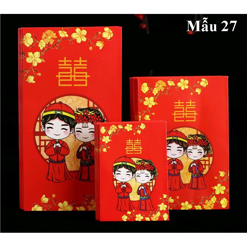Size lớn - Bao lì xì hình dễ thương dùng trong bưng quả đám cưới
