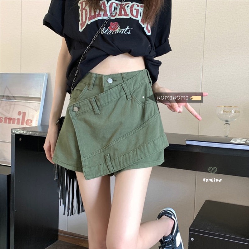 Chân váy denim lót quần, không co giãn, sang chảnh, khoe đùi nóng bỏng, có 4 màu sc3815