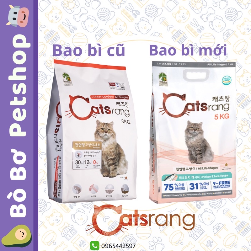 Hạt Catsrang thức ăn cho mèo mọi lứa tuổi bao 5kg