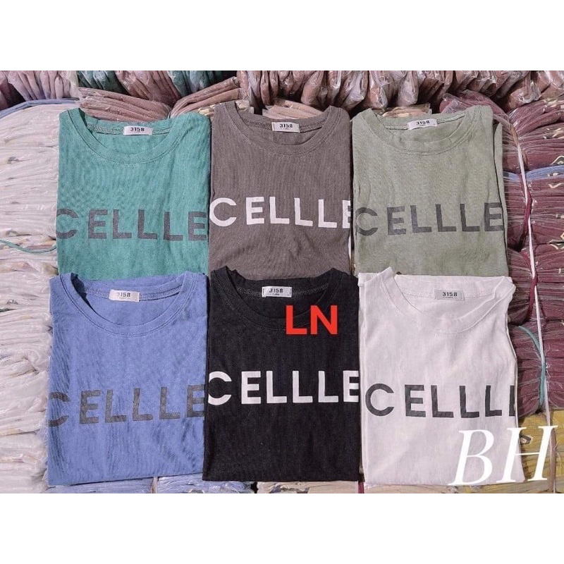 Áo phông in chữ CELLI TH6