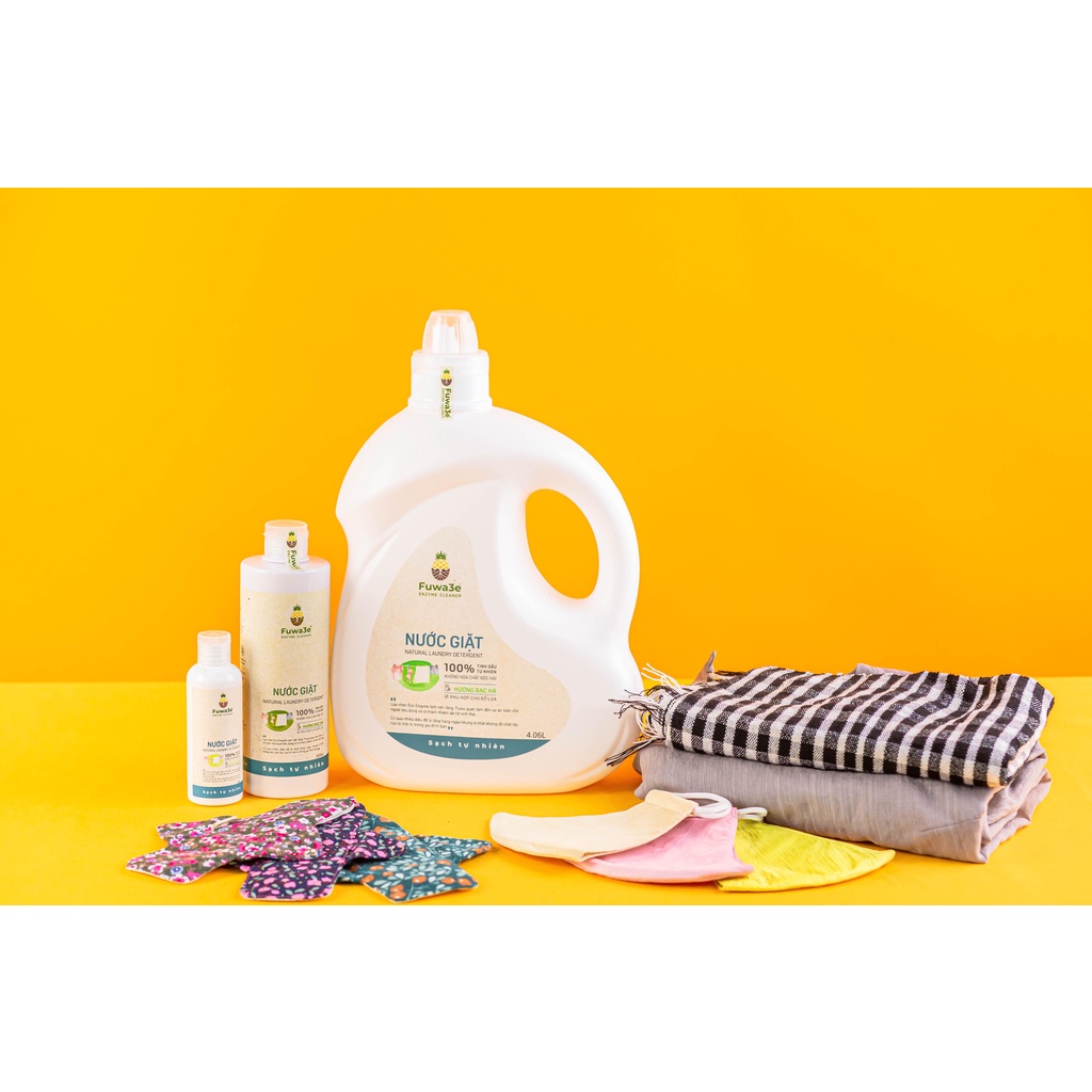 Nước giặt em bé Fuwa3e hương bạc hà 100ml combo 3 chai