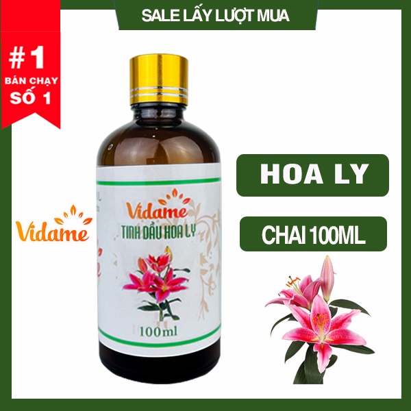 [TRỢ GIÁ] 100ML Tinh Dầu Hoa Ly VIDAME - Hàng Công Ty Nhập Khẩu ẤN, hương hoa thơm quyến rũ, ngọt ngào thư giãn