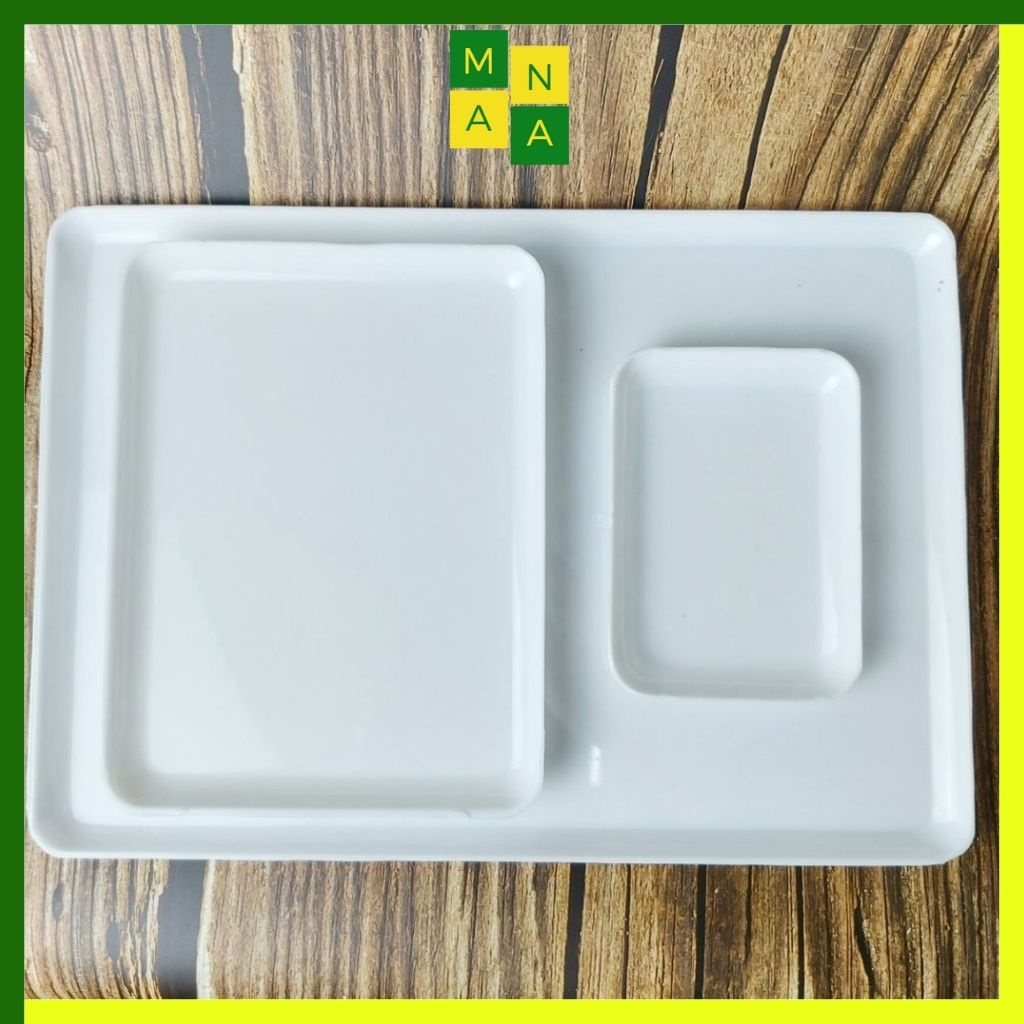 Khay nhựa chữ nhật đựng trang sức phụ kiện khay nhựa trắng nhiều kích cỡ sáng bóng.