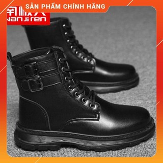 Giày Bốt Martin Cổ Cao Thiết Kế Cá Tính Cho Nam -hut
