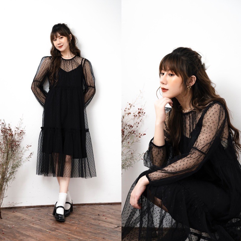 [Mã FATHANG5 giảm 10K đơn 50K] Đầm ren dotti