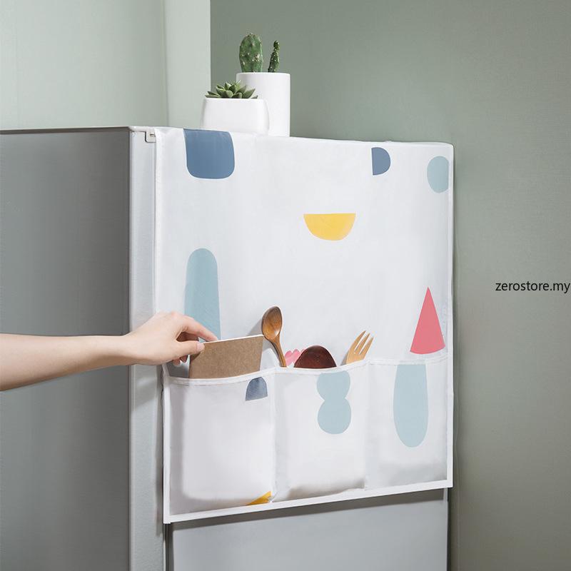Waterproof refrigerator dust cover refrigerator cover household top refrigerator set storage bag