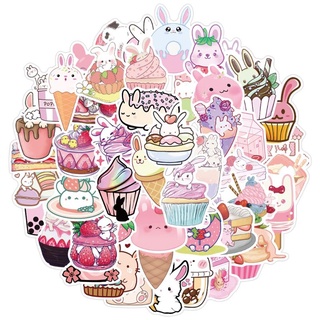 Set 10-50 sticker thỏ trắng 2022