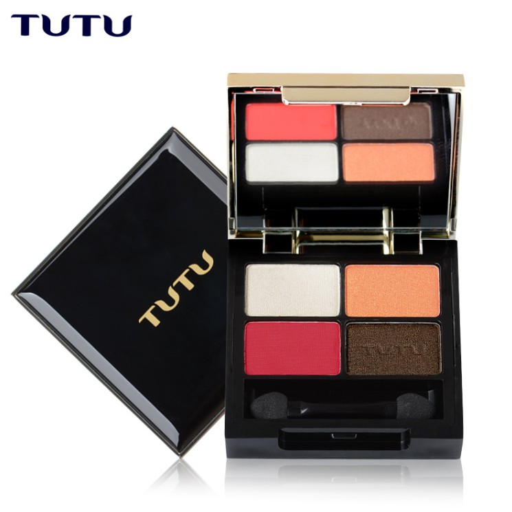 PHẤN MẮT TUTU 4 ô Nhũ Lì Velvet Eye Shadow