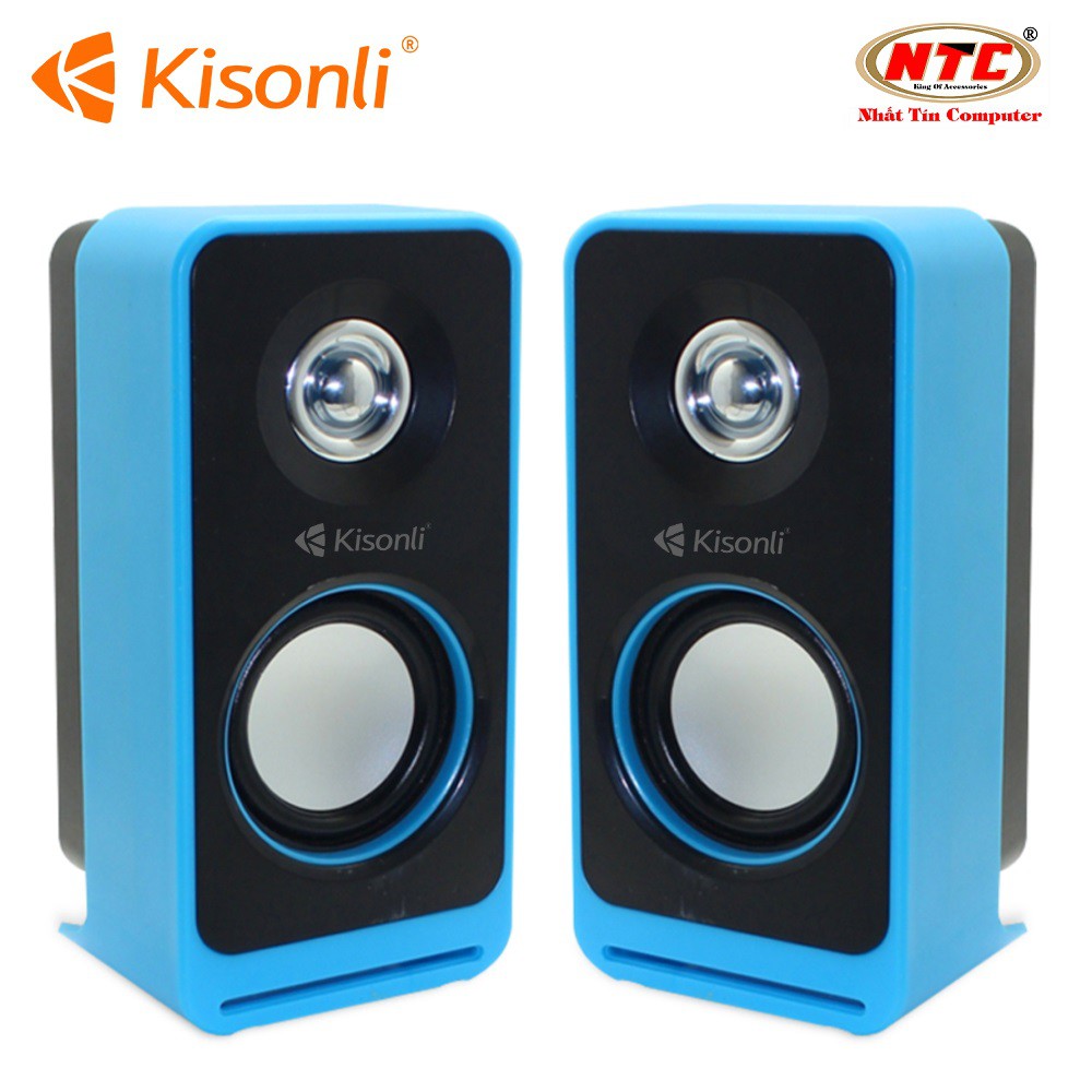 Loa vi tính 2.0 Kisonli T002 thiết kế cực đẹp (Màu ngẫu nhiên)-