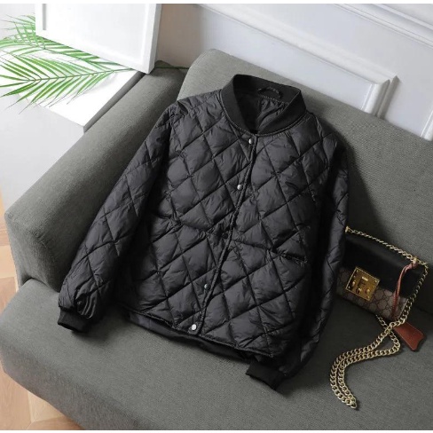 Áo phao bomber trần trám  lót lụa bên trong full 3 màu đen trắng xanh siêu ấm dễ mặc dễ phối hàng fullsize p