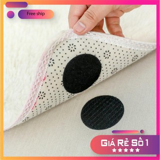 Miếng dán gai dính 2 mặt có keo dán cố định vị trí đồ vật, ga giường, thảm, khăn trải lót ghế sofa chống trượt đa năng