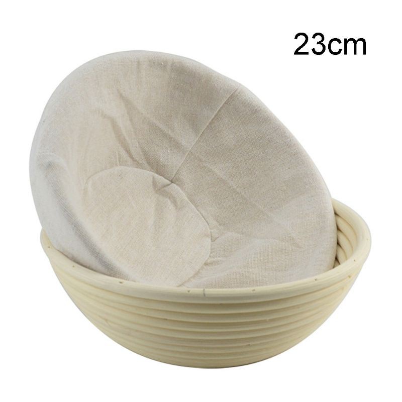 Vỏ Bọc Bánh Mì Lên Men Hình Tròn Bằng Mây Kèm Vải Lót Tiện Dụng Cho Nhà Bếp