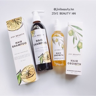 Combo Gội - Xịt JIVIBEAUTY kích mọc giảm rụng tóc, kích mọc tóc, giảm gàu ngứa 🍋🍋